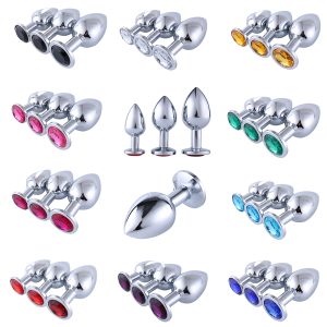 Anal Plug 3 Pcs Set Silver Stainless Steel Butt Adult Sex Products P Toys For Gay Prostate Massager Women Toy