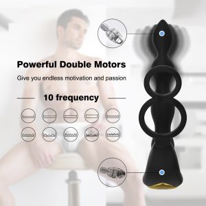 Male Prostate Massage Vibrator Long Anal Toys Silicone Massager Stimulator Butt Plug Delay Ejaculation Ring Sex For Men - 2