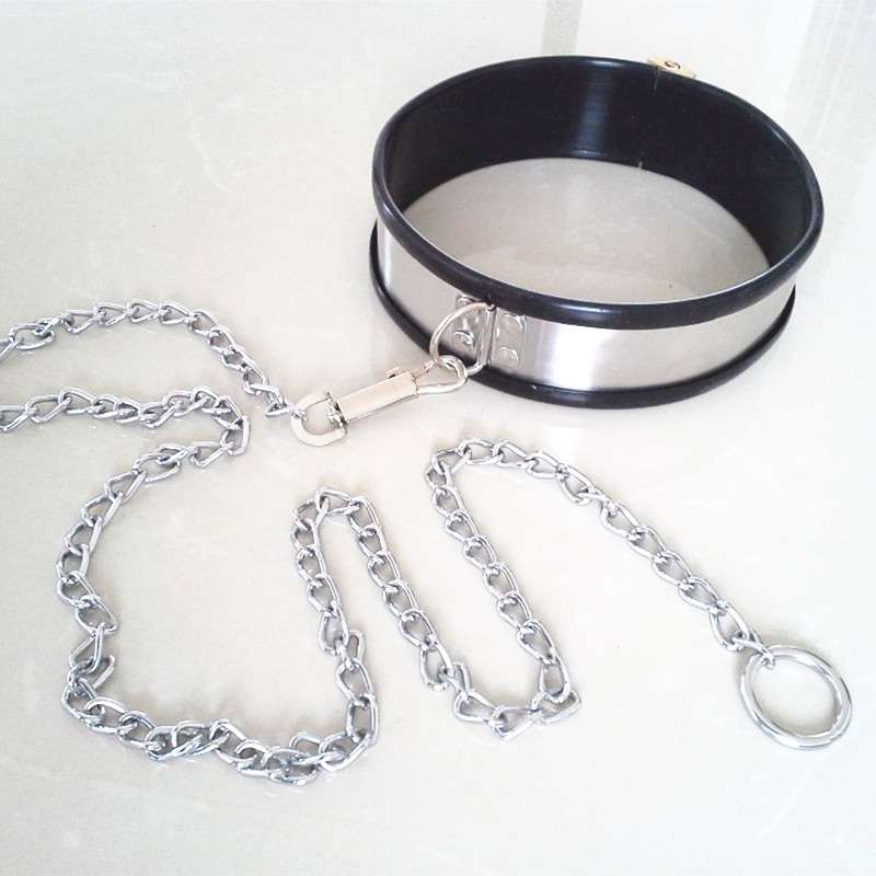Stainless Steel 5piece Bdsm Adult Toy Set Chastity Belt Collar Bra Handcuffs Thigh Rings - 8