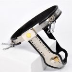 Stainless Steel 5 Piece Sets Chastity Belt Collar & Bra Handcuffs Thigh Rings Adult Bdsm Toys G7-5-31 - 3