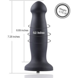 Hismith 7 28 Inch Sex Anal Silicone Butt Plug With Kliclok Toy For Premium Machine Black Long Toys Prostate - 2