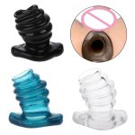 Sex Shop Butt Plug Anal Toys Erotic Cock Dock Full Access Tunnel Rippled Trainer Enema Hollow Play
