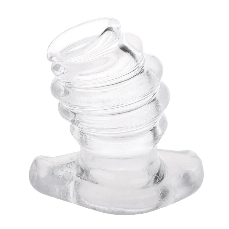 Hollow Rippled Butt Plug Trainer Erotic Enema Play Anal Toy Full Access Tunnel For Adults - 9