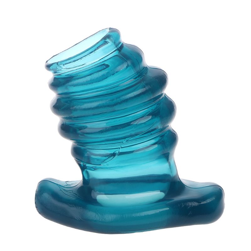 Hollow Rippled Butt Plug Trainer Erotic Enema Play Anal Toy Full Access Tunnel For Adults - 8