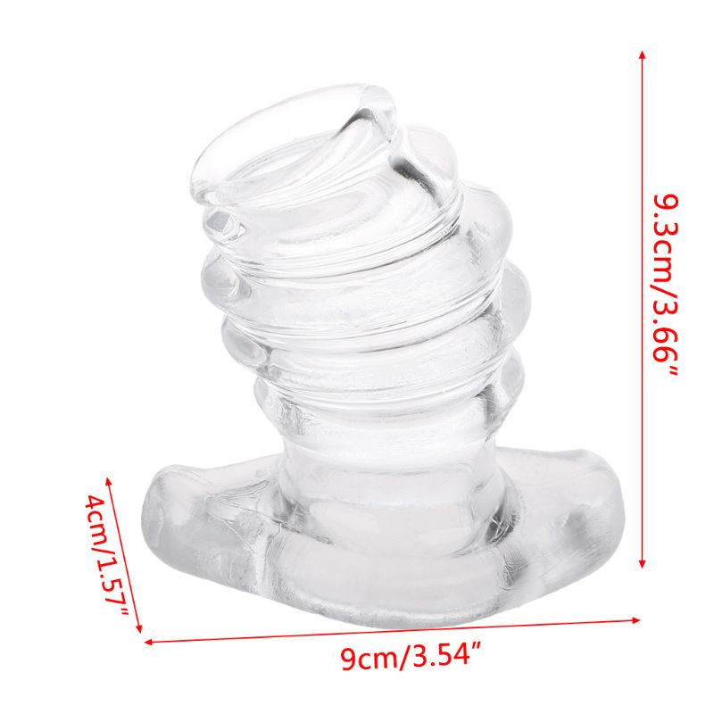 Hollow Rippled Butt Plug Trainer Erotic Enema Play Anal Toy Full Access Tunnel For Adults - 6