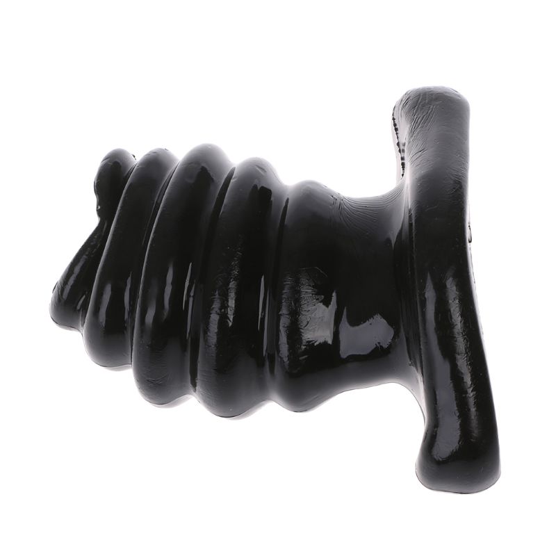 Hollow Rippled Butt Plug Trainer Erotic Enema Play Anal Toy Full Access Tunnel For Adults - 4