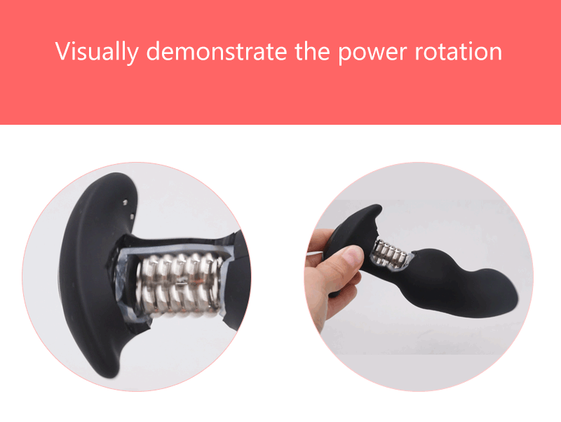Wireless Silicone Anal Vibrator Outdoor Butt Plug With Vibrating Rotation Beads Prostate Massage Toy For Gay Men - 3