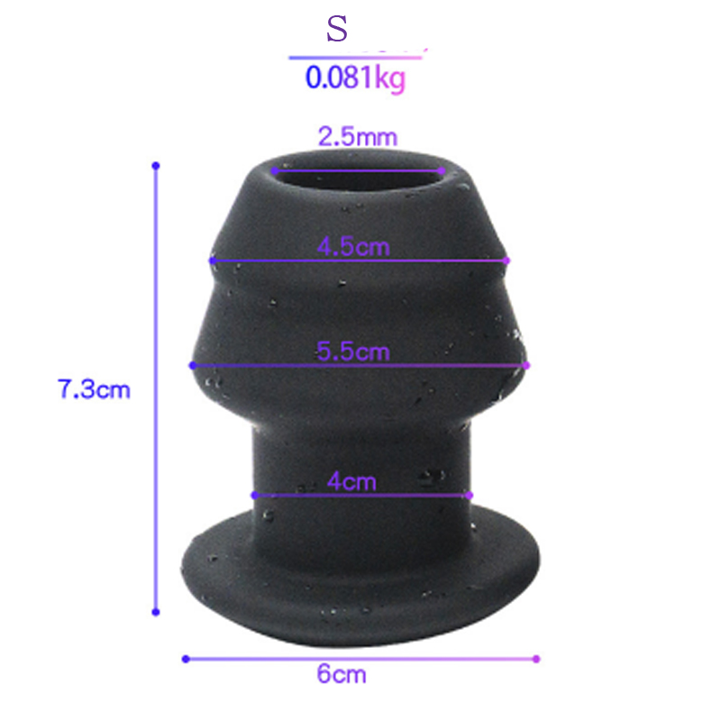 Quality Silicone Analvaginal Speculum Adult Intimate Toys For Couples Douche Enema Hollow Plug - 13