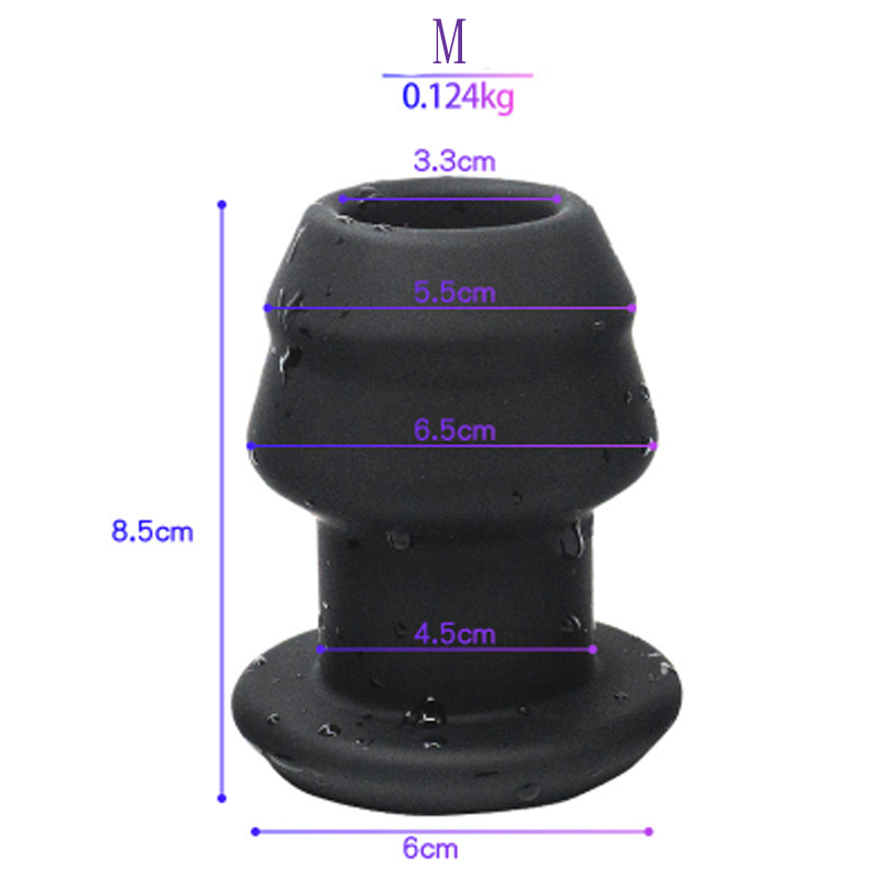Quality Silicone Analvaginal Speculum Adult Intimate Toys For Couples Douche Enema Hollow Plug - 12