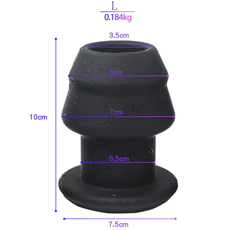 Quality Silicone Analvaginal Speculum Adult Intimate Toys For Couples Douche Enema Hollow Plug - 11
