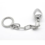 Stainless Steel Long Chain Big Anal Ball Expander Butt Plug Cock Ring Sex Toys For Men Anus Plugs Penis Rings Buttplug - 5