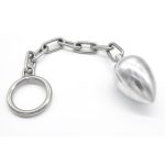 Stainless Steel Long Chain Big Anal Ball Expander Butt Plug Cock Ring Sex Toys For Men Anus Plugs Penis Rings Buttplug