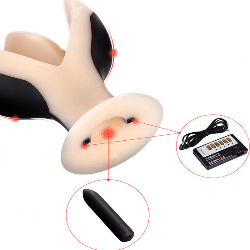 Electric Shock Anal Dildo Vibrator Bullet Head Clitoris Massager Butt Plug Unisex Adult Sex Toy For Pleasure And Stimulation - 3