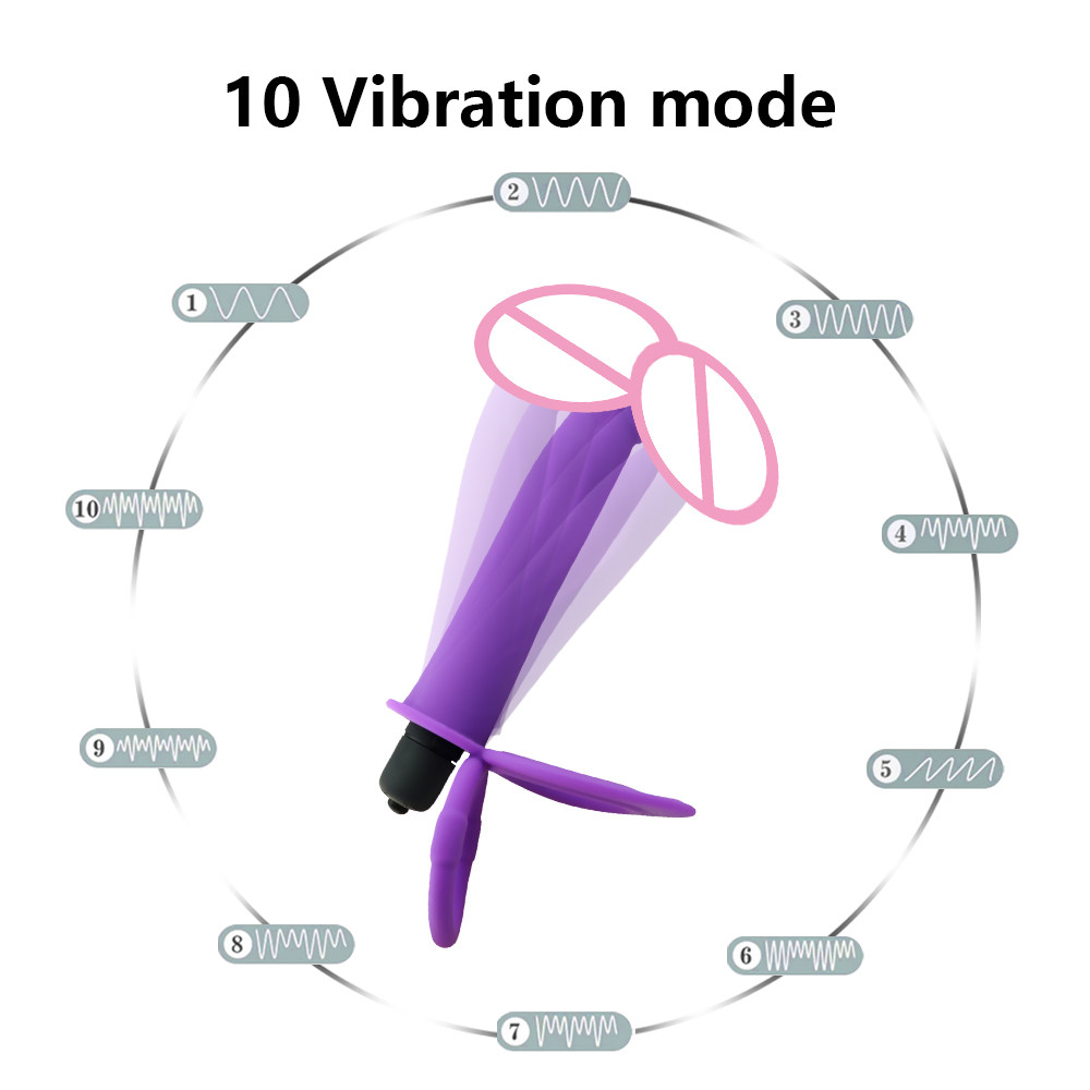Dual Function Vibrating Strapon Dildo With Anal Plug Adult Pleasure Toy For Men And Women - 12