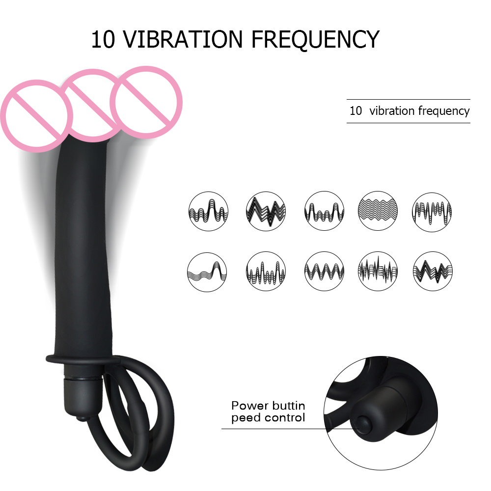 Dual Function Vibrating Strapon Dildo With Anal Plug Adult Pleasure Toy For Men And Women - 3