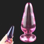 Pink Crystal Pyrex Glass Dildos Anal Butt Plug Adult Products G-spot Stimulating Sex Toys For Girlfriend Women Men Couples - 3