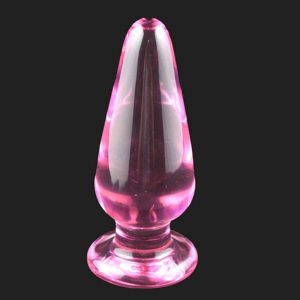 Pink Crystal Pyrex Glass Dildos Anal Butt Plug Adult Products G-spot Stimulating Sex Toys For Girlfriend Women Men Couples