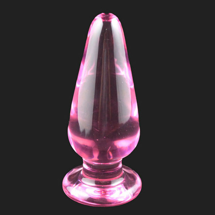 Pink Crystal Pyrex Glass Adult Toy Gspot Stimulator Anal Plug Dildo For Women Men Couples - 1