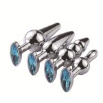 7 Sizes Stainless Steel Anal Butt Plug Masturbation Metal Beads With Drill G Spot Adult Sex Product