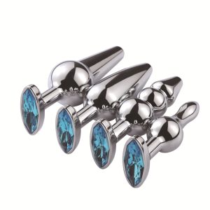 7 Sizes Stainless Steel Anal Butt Plug Masturbation Metal Beads With Drill G Spot Adult Sex Product