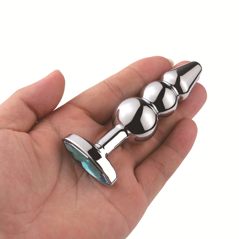 Stainless Steel Anal Pleasure Beads 7 Sizes Gspot Stimulation Adult Intimate Toy With Drill Detail - 49