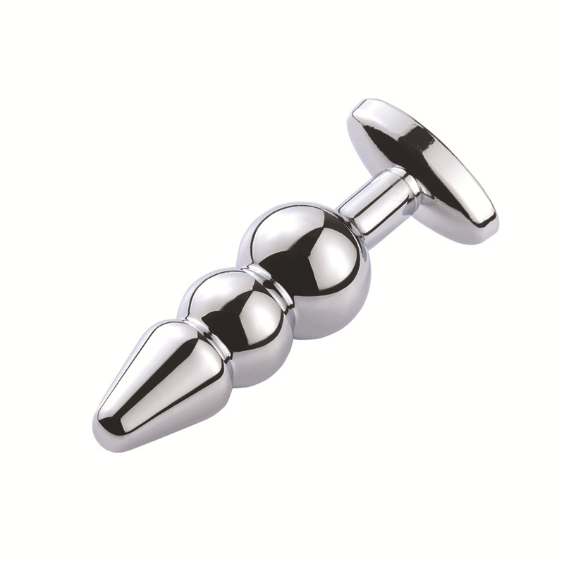 Stainless Steel Anal Pleasure Beads 7 Sizes Gspot Stimulation Adult Intimate Toy With Drill Detail - 40