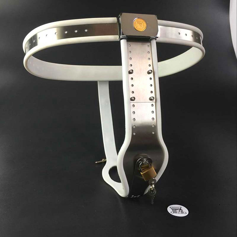 Stainless Steel Female Chastity Belt Virginity Protection Anal Plug Lock Adult Roleplay Toy G7536 - 2