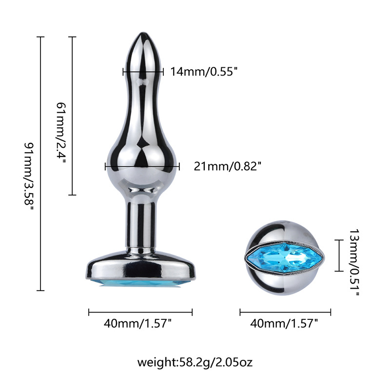Stainless Steel Anal Pleasure Beads 7 Sizes Gspot Stimulation Adult Intimate Toy With Drill Detail - 3