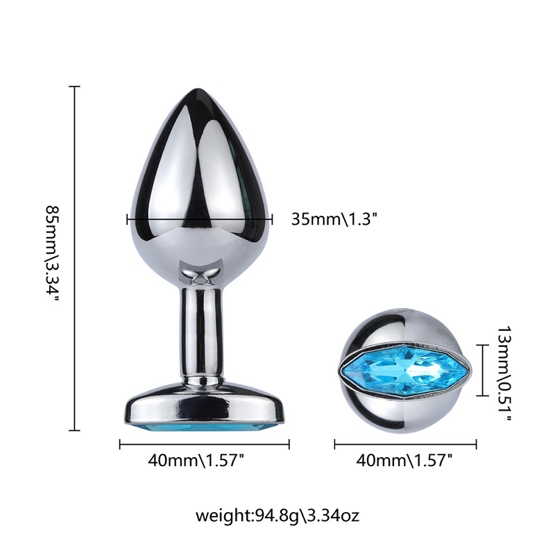 Stainless Steel Anal Pleasure Beads 7 Sizes Gspot Stimulation Adult Intimate Toy With Drill Detail - 2