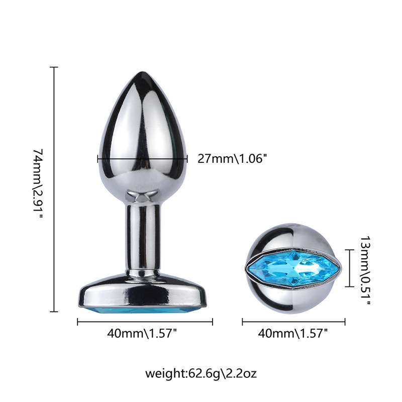 Stainless Steel Anal Pleasure Beads 7 Sizes Gspot Stimulation Adult Intimate Toy With Drill Detail - 1