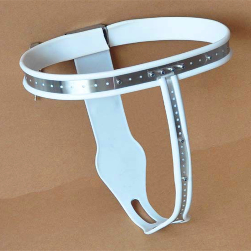 Stainless Steel Female Chastity Belt Virginity Protection Anal Plug Lock Adult Roleplay Toy G7536 - 5