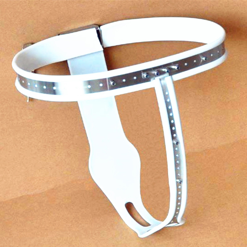 Stainless Steel Female Chastity Belt Virginity Protection Anal Plug Lock Adult Roleplay Toy G7536 - 6
