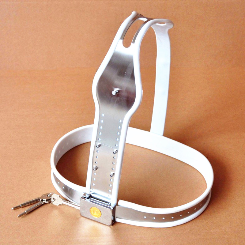 Stainless Steel Female Chastity Belt Virginity Protection Anal Plug Lock Adult Roleplay Toy G7536 - 8