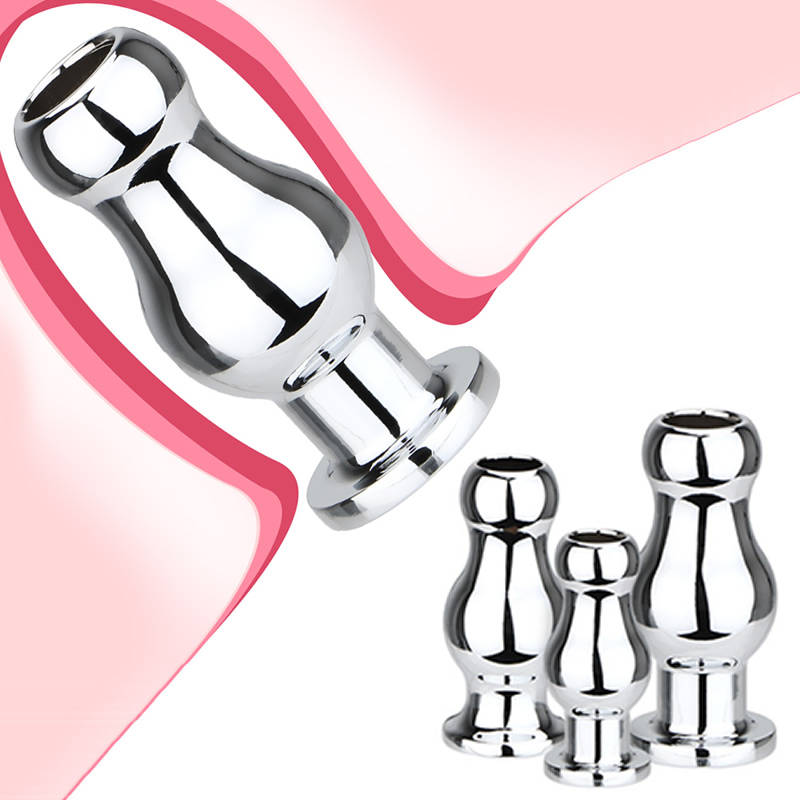 Stainless Steel Hollow Anal Plug Enema Syringe Unisex Adult Sex Toy For Men Women Gay - 1