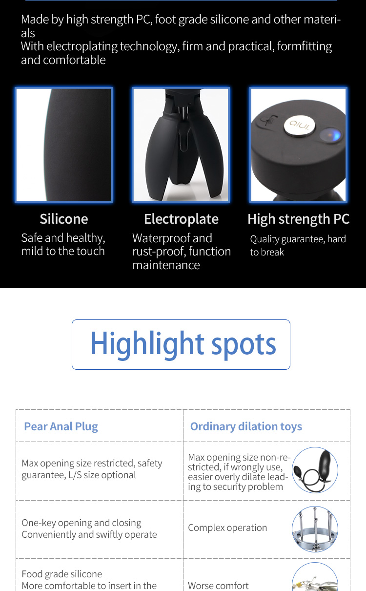 Qiui Appcontrolled Chastity Anal Plug Remote Butt Lock Gay Sex Toy Sm Anus Expander Vagina Toy - 7