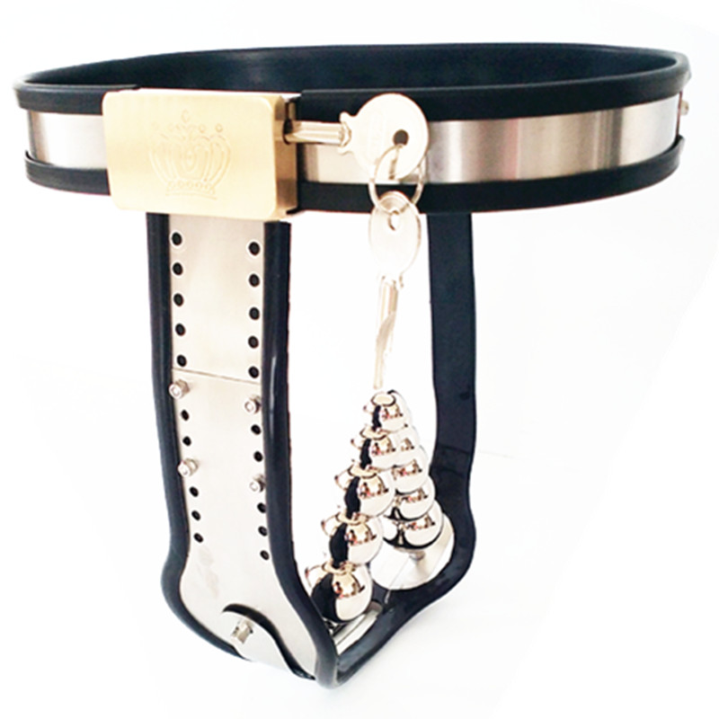 Stainless Steel Female Chastity Belt With Integrated Anal Plug And Secure Lock G7535 - 2