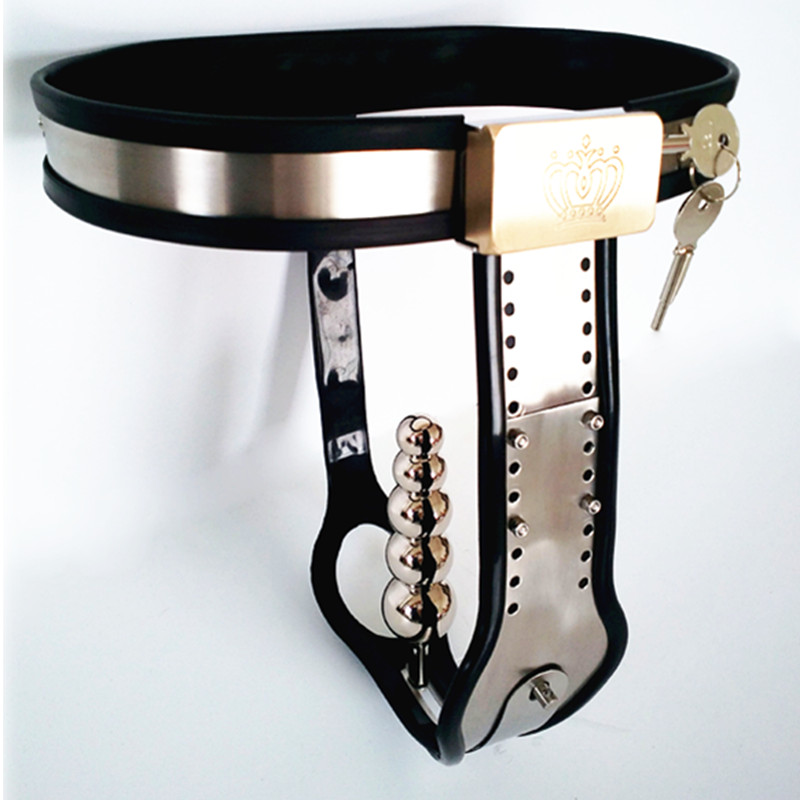 Stainless Steel Female Chastity Belt With Integrated Anal Plug And Secure Lock G7535 - 5