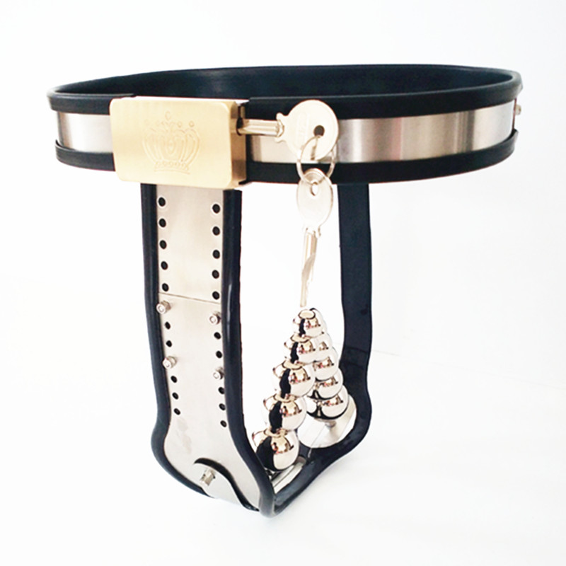 Stainless Steel Female Chastity Belt With Integrated Anal Plug And Secure Lock G7535 - 8
