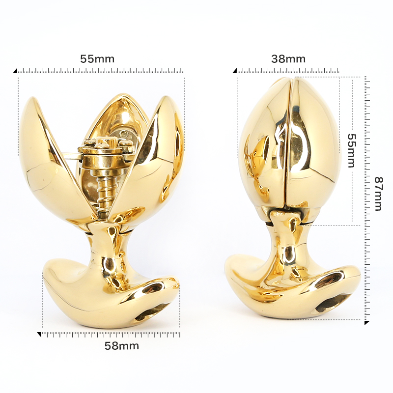 Stainless Steel Anal Beads Expanding Butt Plug With Secure Lock Large Size Anal Trainer - 1