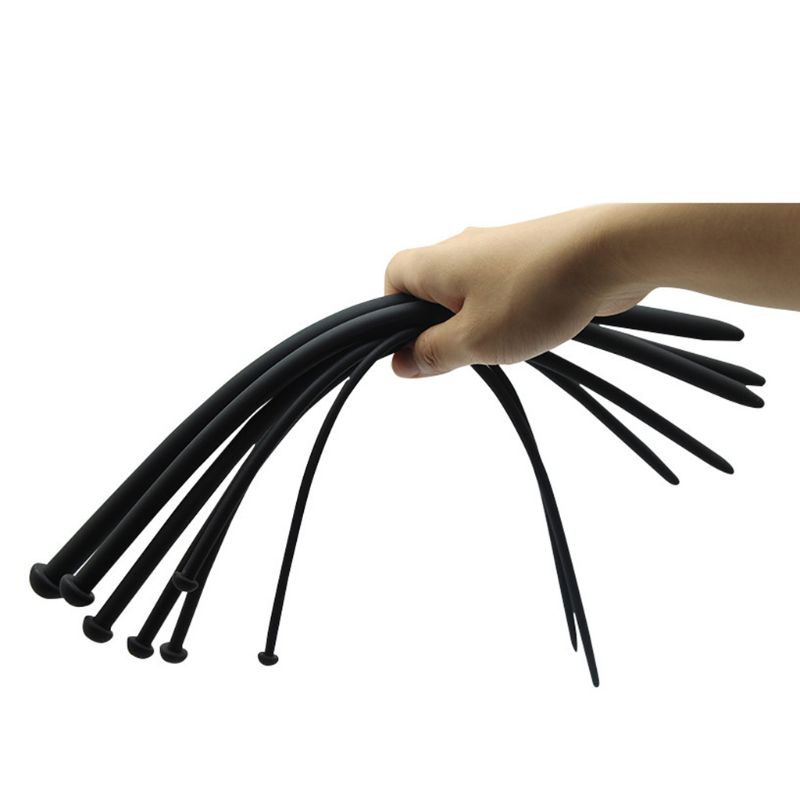 Ultralong 35cm Silicone Urethral Sounds Mushroom Head Chastity Dilators Penis Plug Stretching Tool - 8