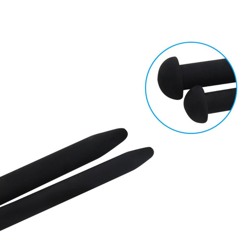Ultralong 35cm Silicone Urethral Sounds Mushroom Head Chastity Dilators Penis Plug Stretching Tool - 4
