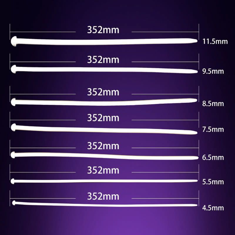 Ultralong 35cm Silicone Urethral Sounds Mushroom Head Chastity Dilators Penis Plug Stretching Tool - 2