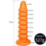 Anal Plug Soft Silicone Big Dildo Butt Large Anus Backyard Beads Ball Prostate Massage Sex Toys For Women Masturbation - 6