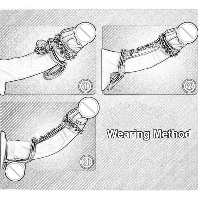Male Enhancement Sleeve Ring Reusable Condom Penis Enlargement Delay Ejaculation Adult Intimacy Toys For Men - 6