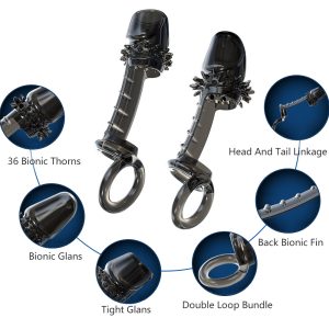 Gags & Muzzles Male Penis Sleeve Ring Reusable Condom Delay Ejaculation Enlargement Adult Sex Toys For Men - 2