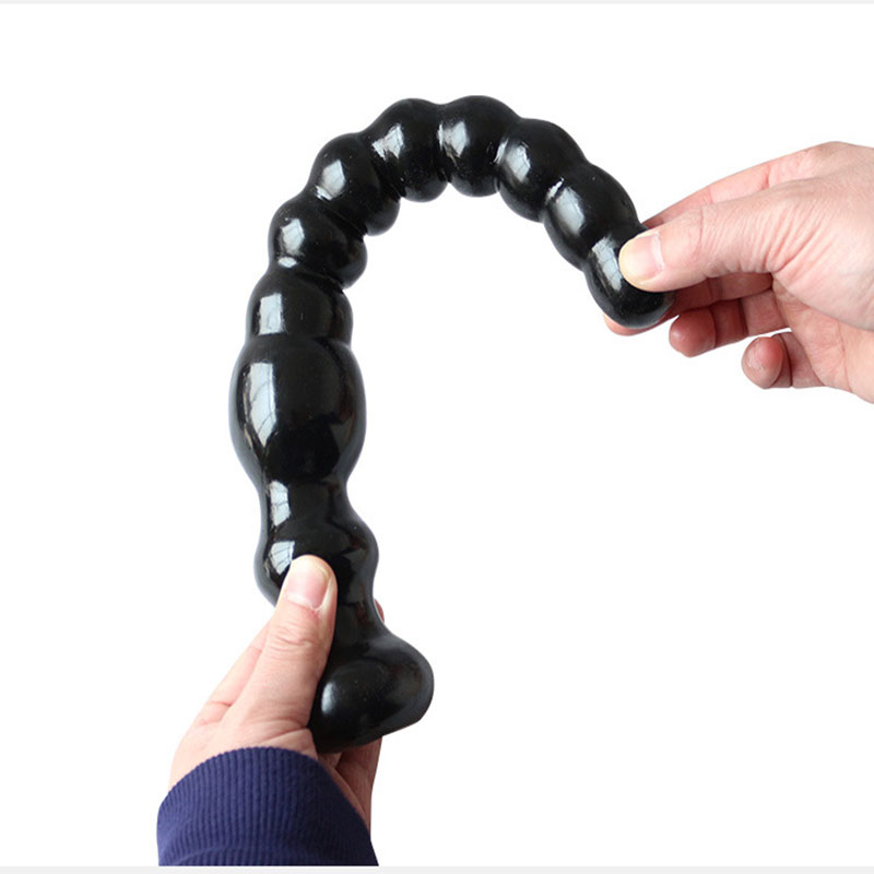 Unisex Silicone Prostate Massager Long Anal Bead Dildo Butt Plug Trainer Erotic Colon Massage Toy - 3