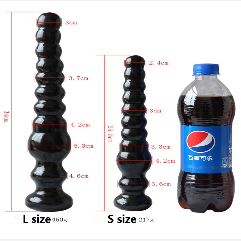 Unisex Silicone Prostate Massager Long Anal Bead Dildo Butt Plug Trainer Erotic Colon Massage Toy - 1