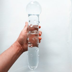 2 Style Super Big Glass Dildo Transparent Crystal Anal Beads Vaginal Dilation Butt Plug G Spot Men Prostate Massage
