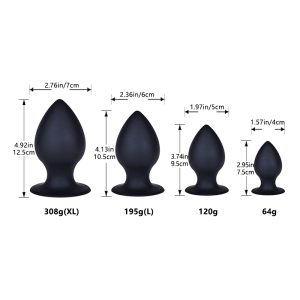 Black Prostate Massage 7 6 5 4cm Diameter Silicone Anal Plug Sex Toys For Men Woman Gay Huge Large Butt Toy - 2