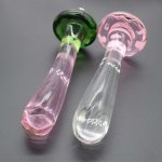 Mushroom Head Solid Pyrex Glass Dildo Adult Sex Toys For Women Men Strapon Vagina Anal Toy Butt Plug Smooth Masturbator Stick - 5
